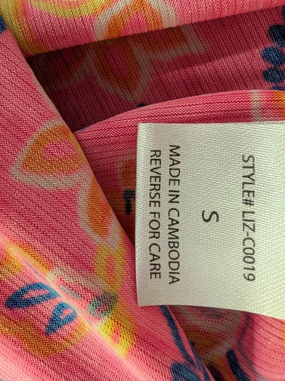 Dear Scarlett Bright Pink Paisley Lizzie V-Neck Blouse - Picture 6 of 8